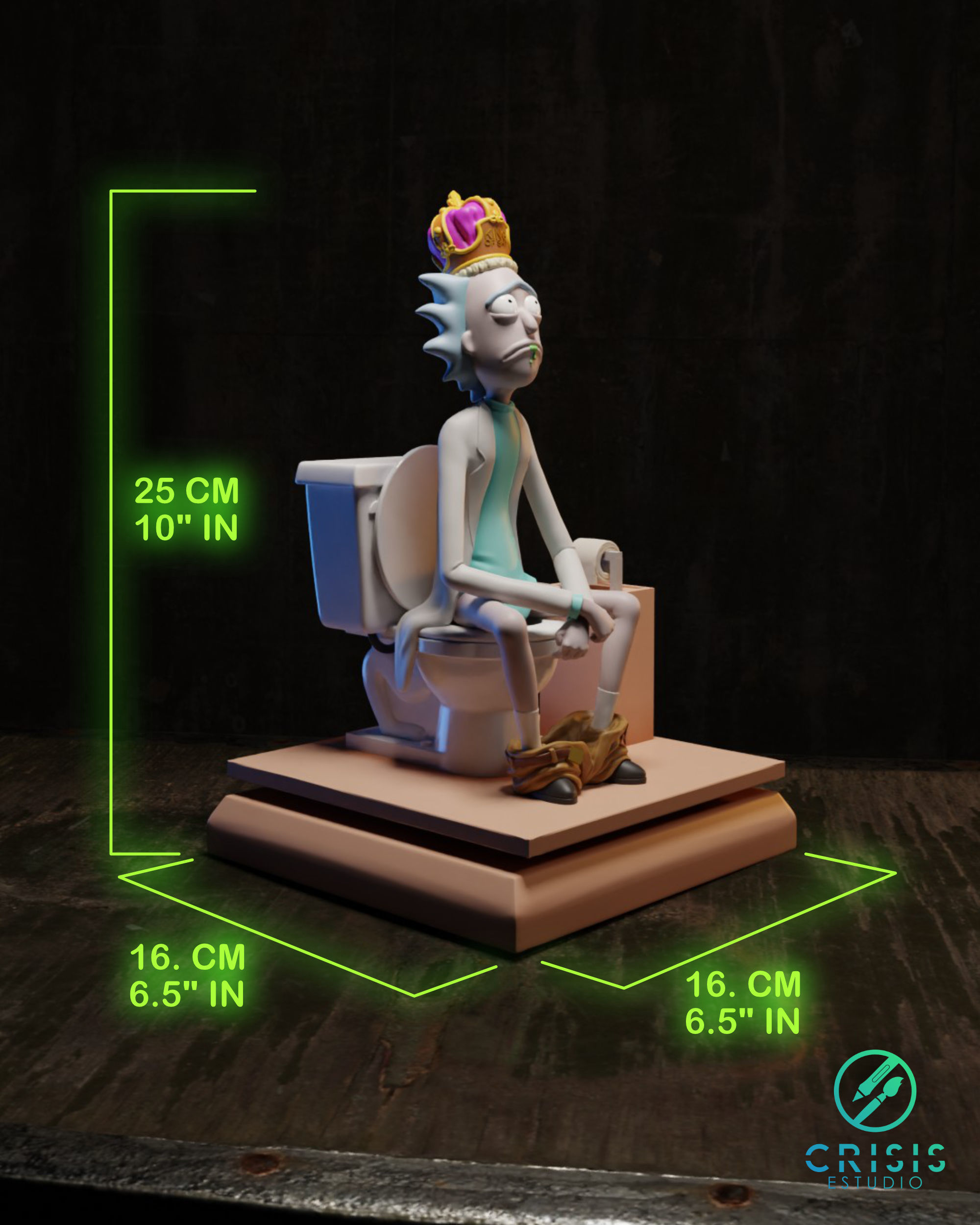 King of shit Rick and morty Fan Art Toy 3d print 3D print model_3