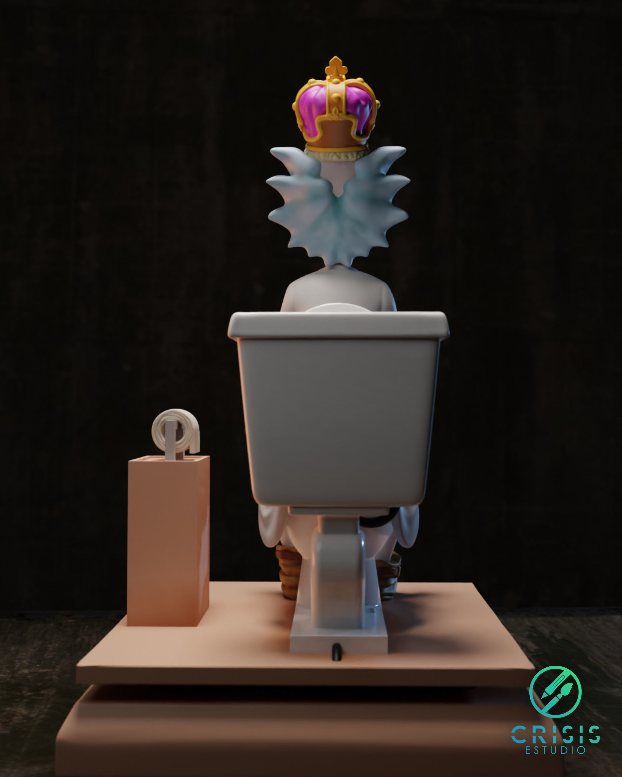 King of shit Rick and morty Fan Art Toy 3d print 3D print model_15