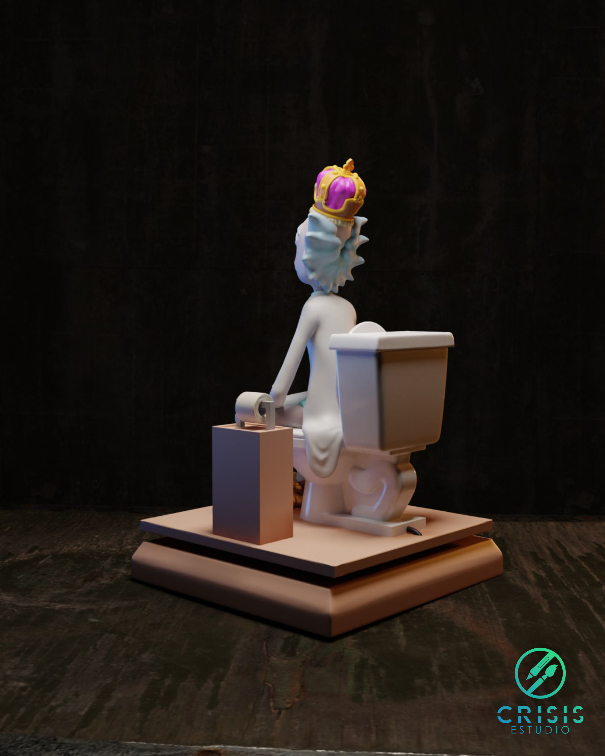 King of shit Rick and morty Fan Art Toy 3d print 3D print model_19