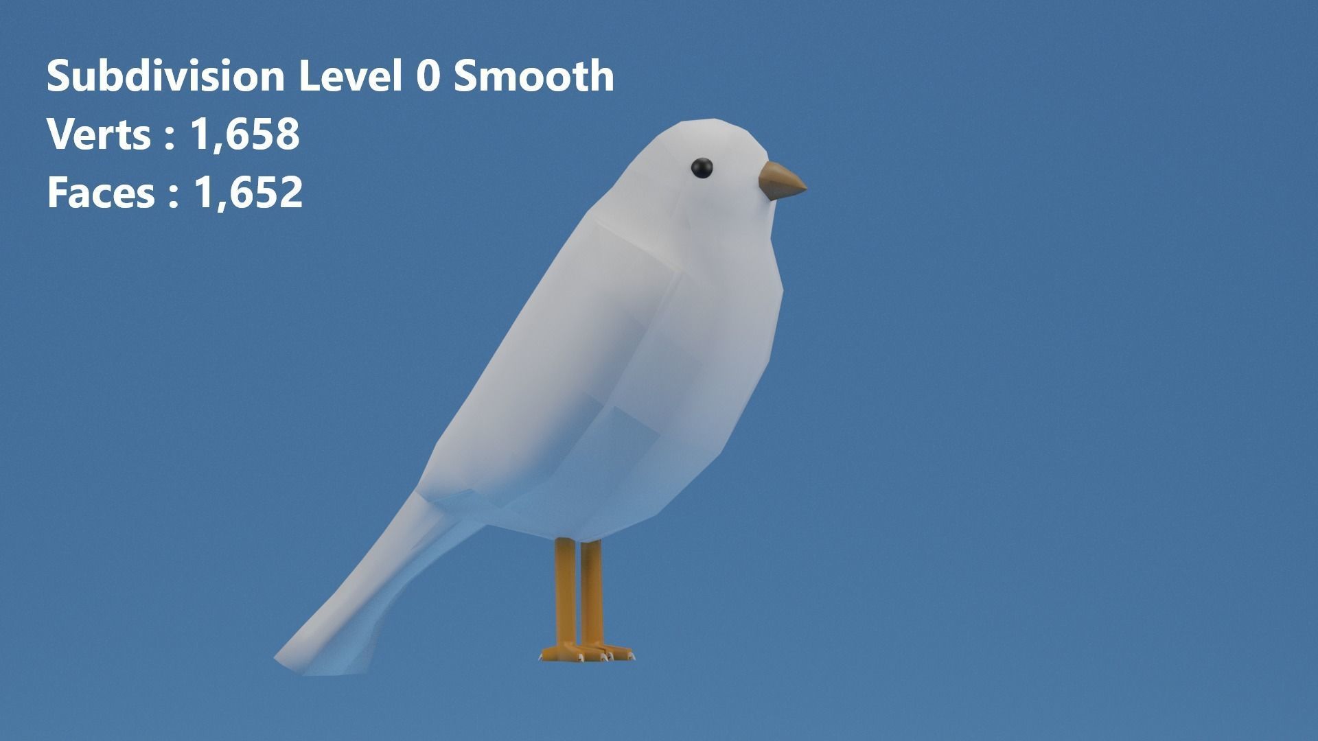 Cartoon Cute Bird Sparrow 3D model_13