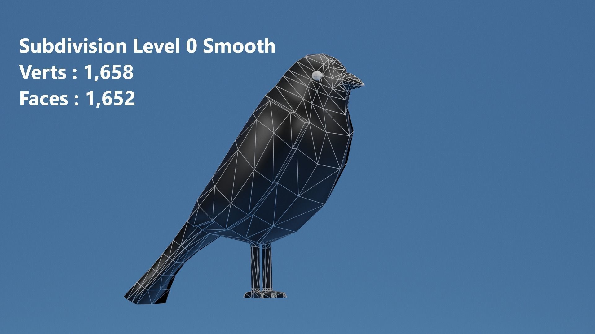 Cartoon Cute Bird Sparrow 3D model_6