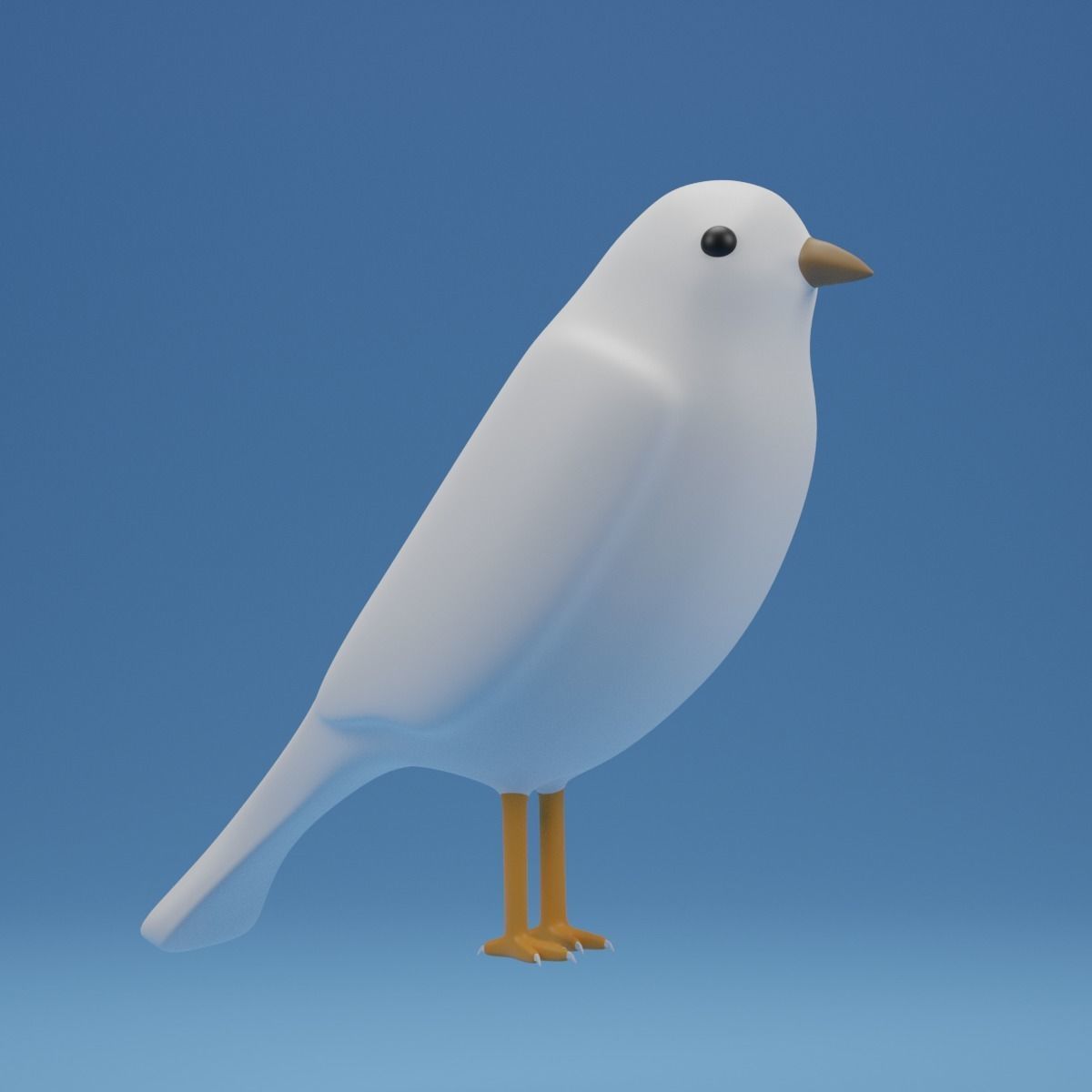 Cartoon Cute Bird Sparrow 3D model_15