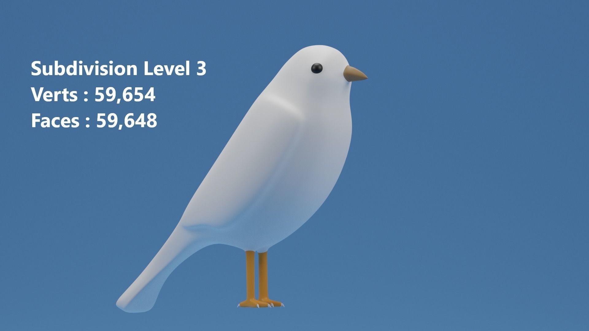 Cartoon Cute Bird Sparrow 3D model_5