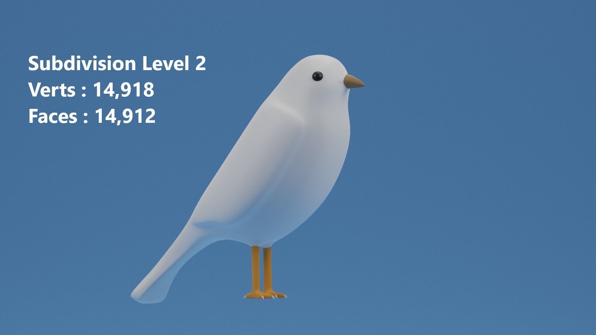 Cartoon Cute Bird Sparrow 3D model_14
