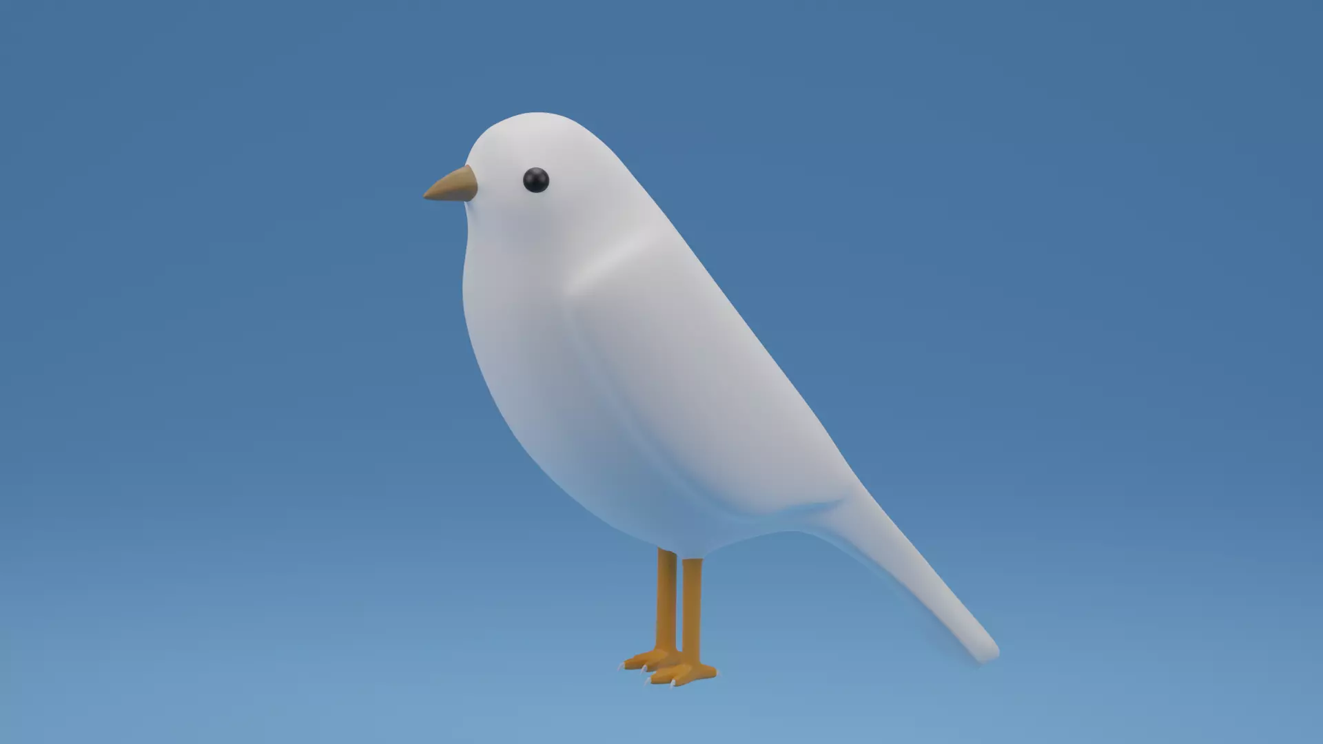 Cartoon Cute Bird Sparrow 3D model_0