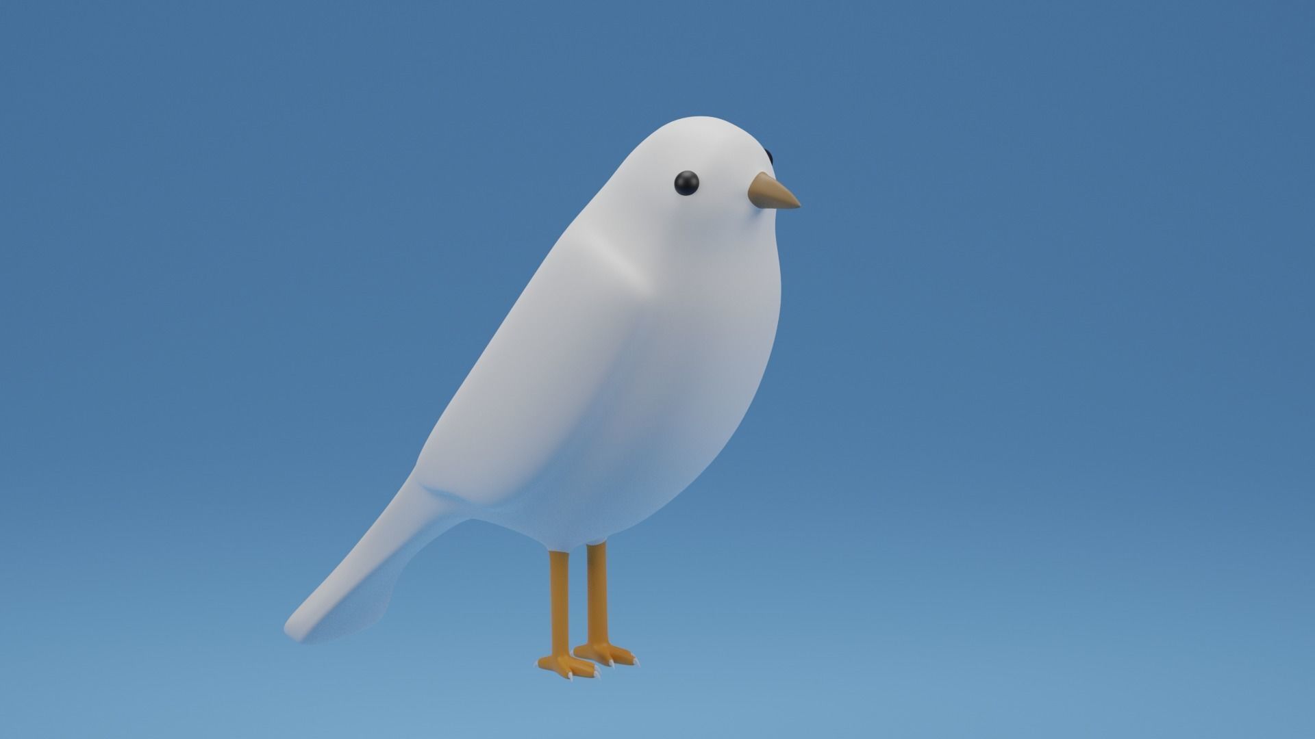 Cartoon Cute Bird Sparrow 3D model_1