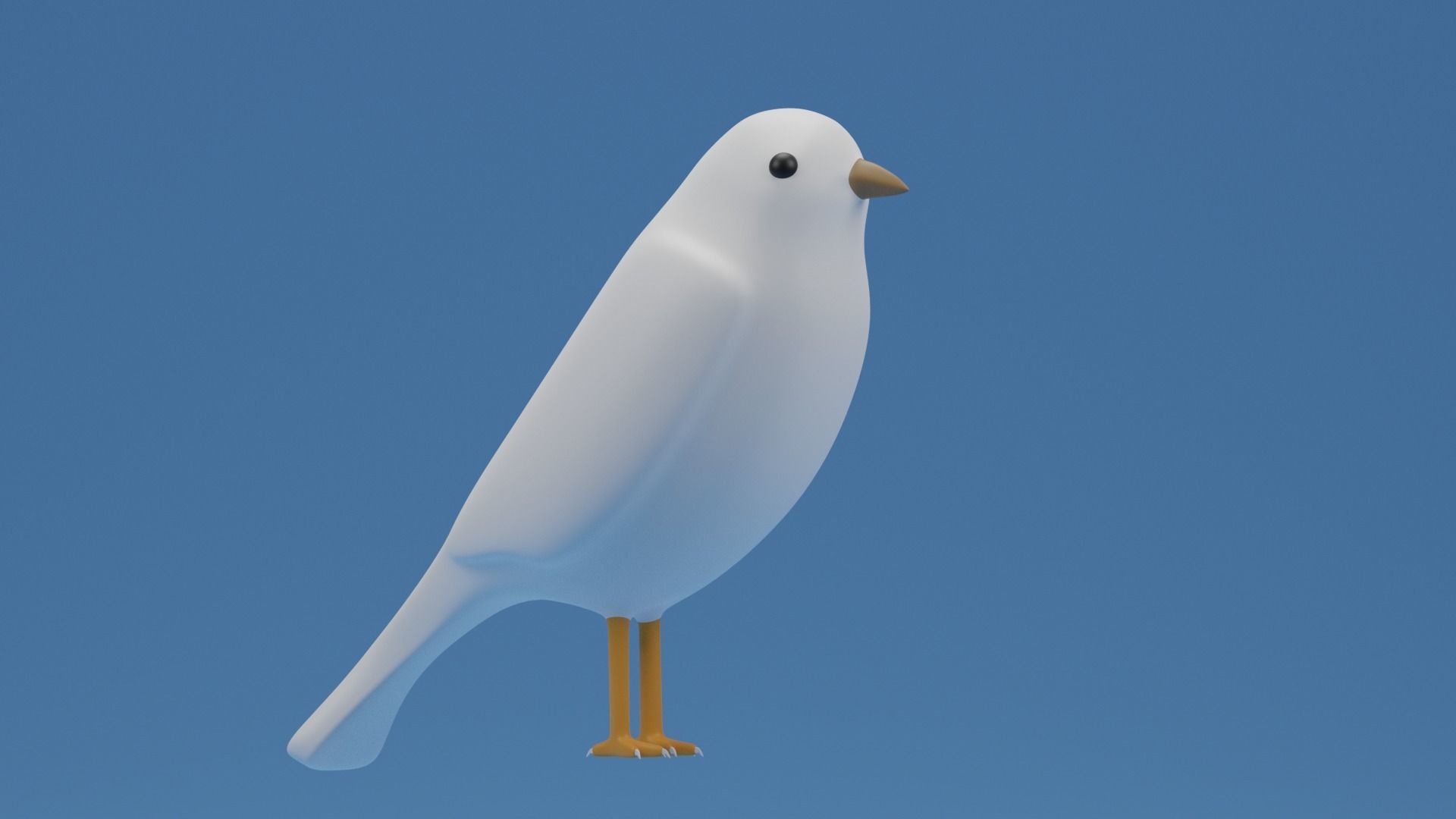 Cartoon Cute Bird Sparrow 3D model_3