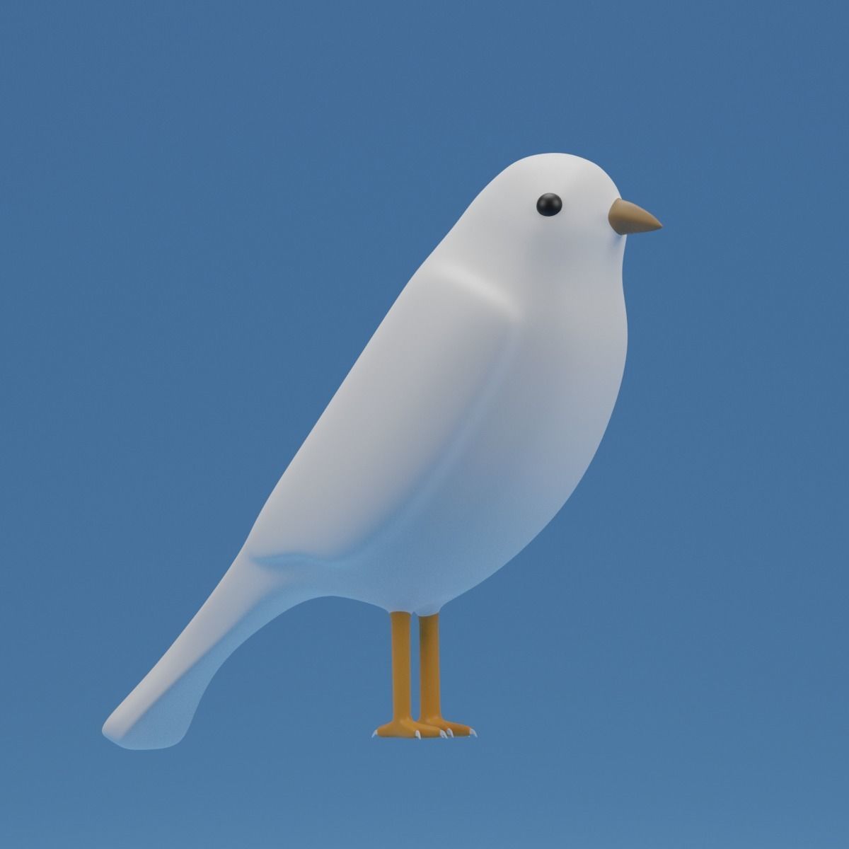 Cartoon Cute Bird Sparrow 3D model_16