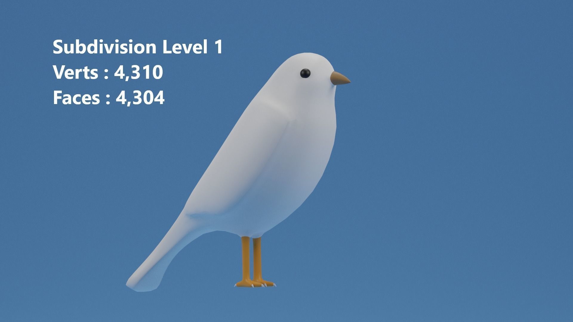 Cartoon Cute Bird Sparrow 3D model_12