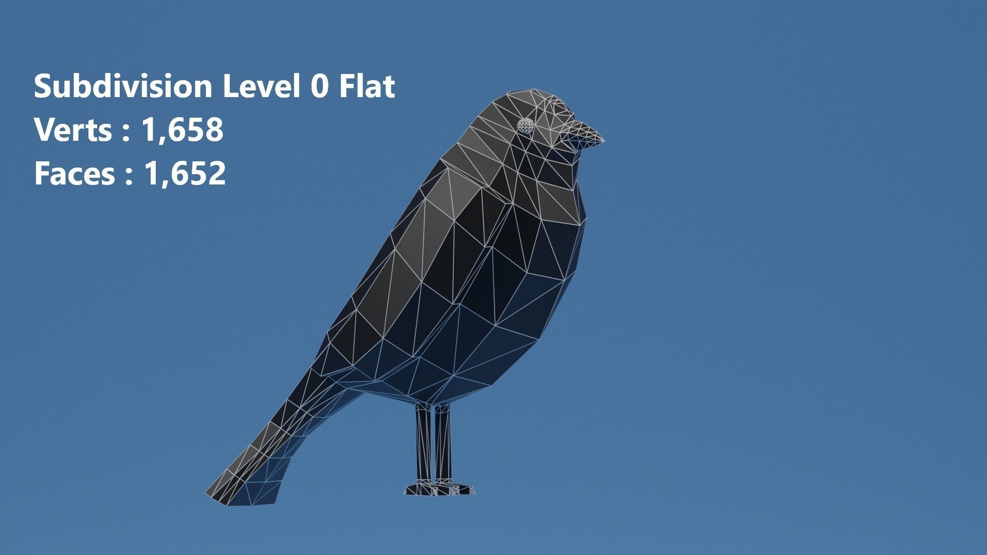 Cartoon Cute Bird Sparrow 3D model_8