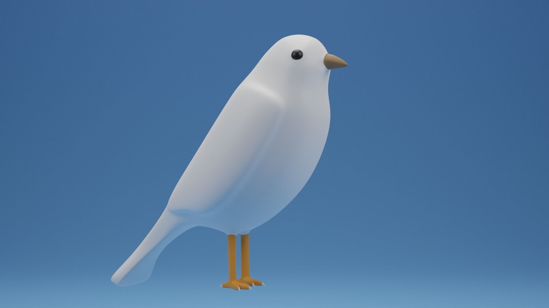 Cartoon Cute Bird Sparrow 3D model_4