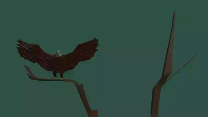 Eeeagle eagle perched on branch