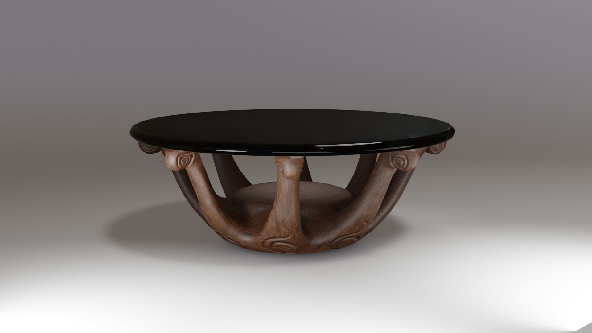 Coffee table collection low poly Low-poly 3D model_2