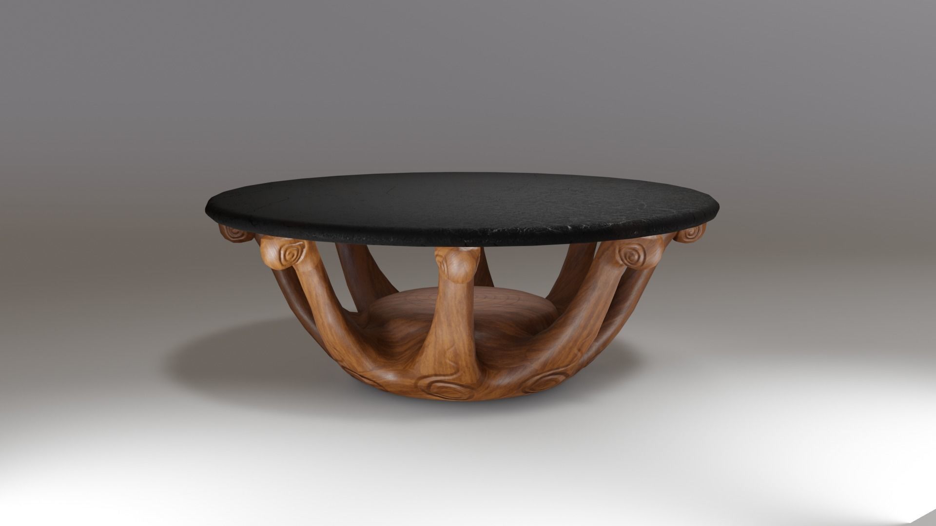 Coffee table collection low poly Low-poly 3D model_1