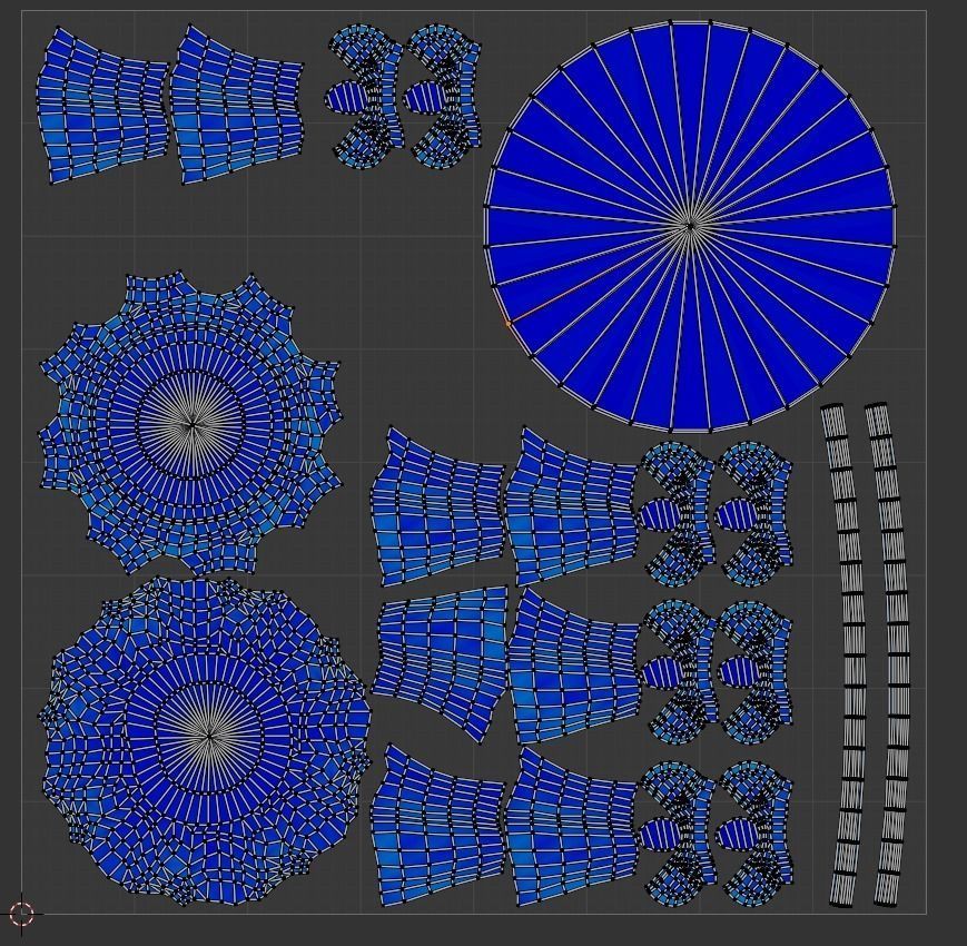 Coffee table collection low poly Low-poly 3D model_13