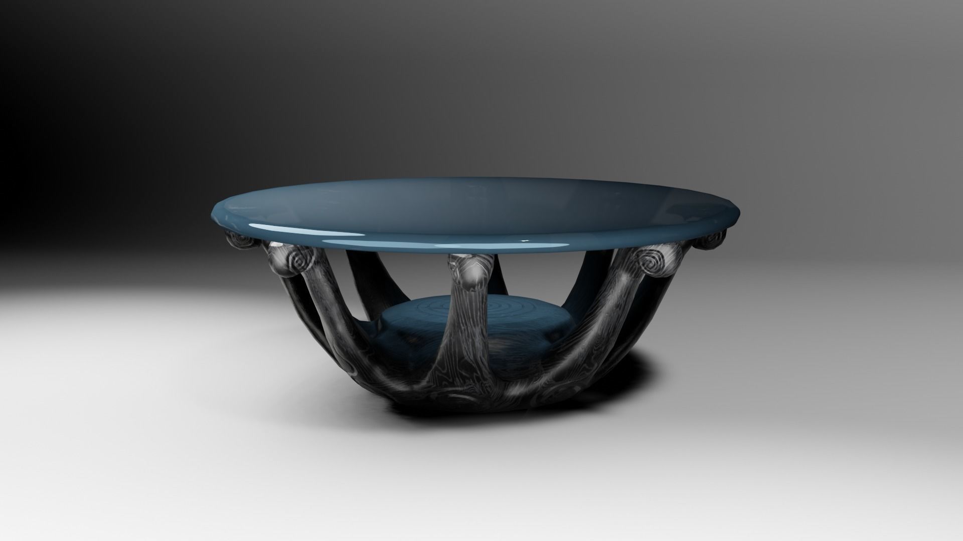 Coffee table collection low poly Low-poly 3D model_4