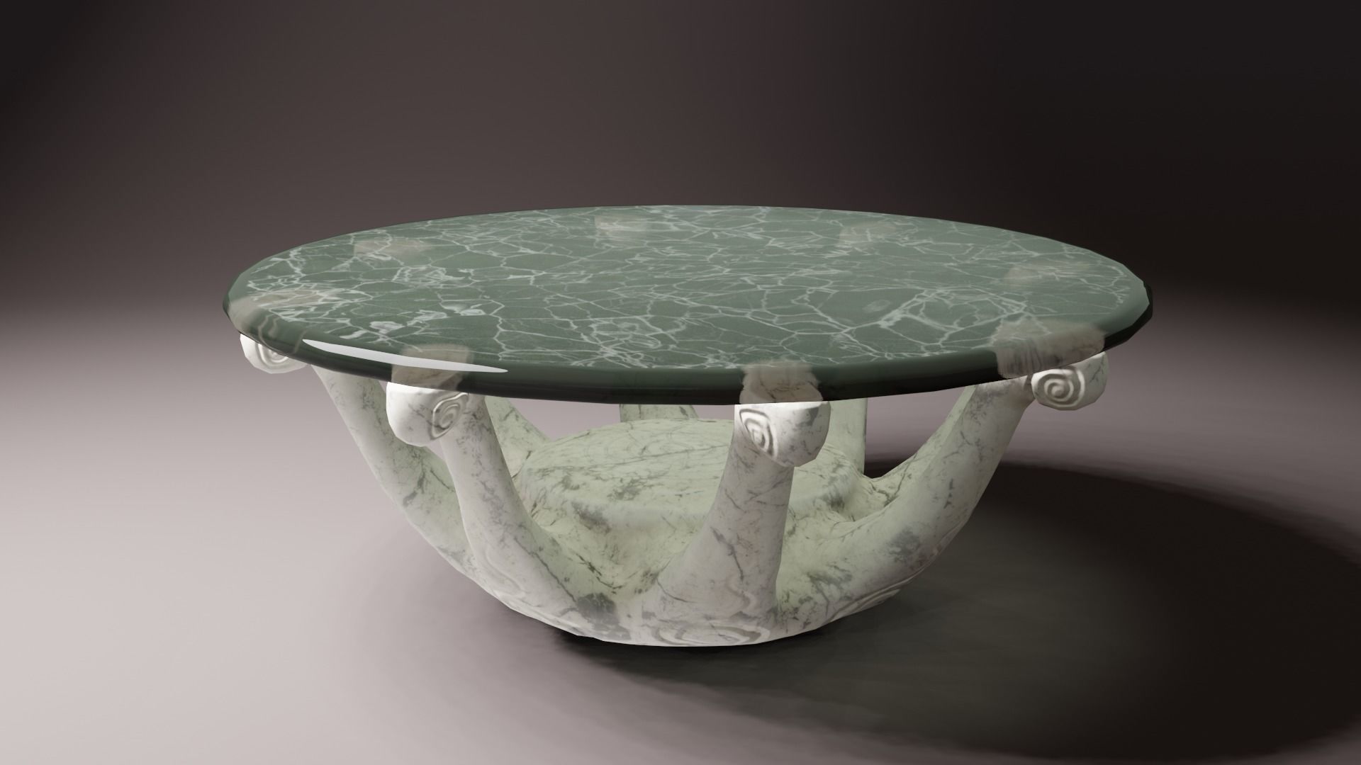 Coffee table collection low poly Low-poly 3D model_9