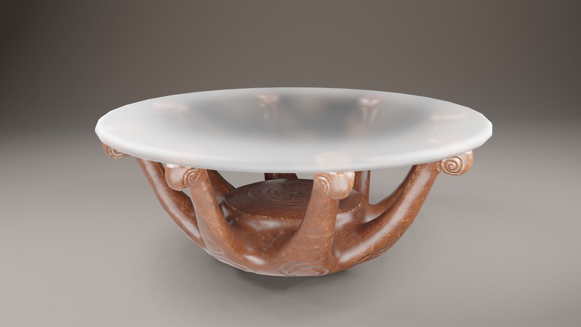 Coffee table collection low poly Low-poly 3D model_10