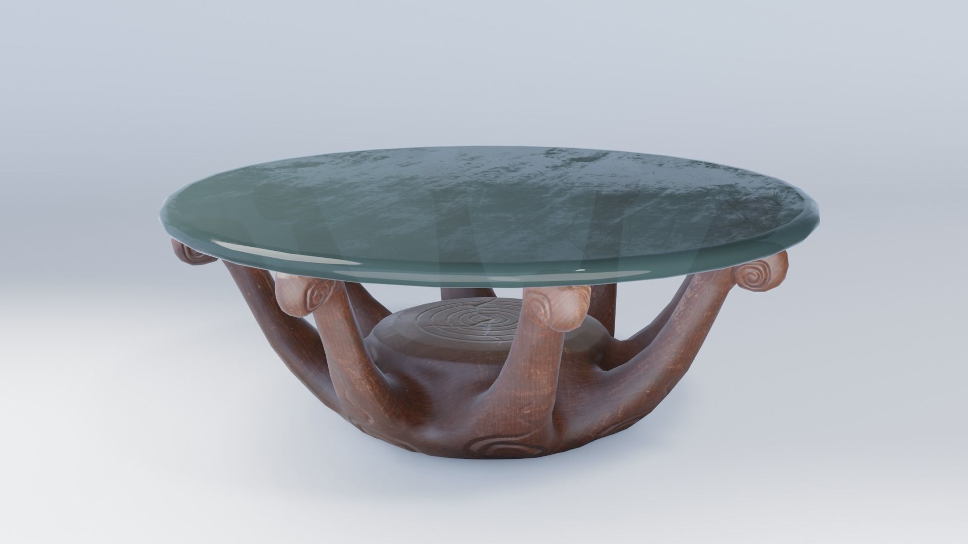 Coffee table collection low poly Low-poly 3D model_6
