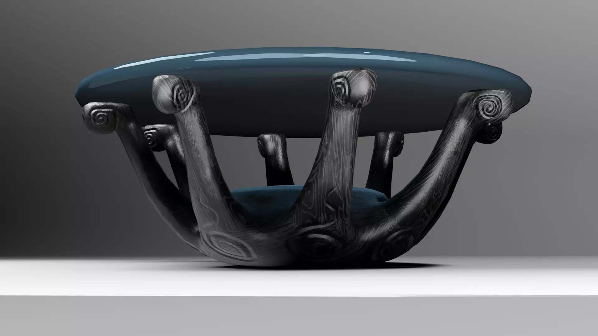 Coffee table collection low poly Low-poly 3D model_0