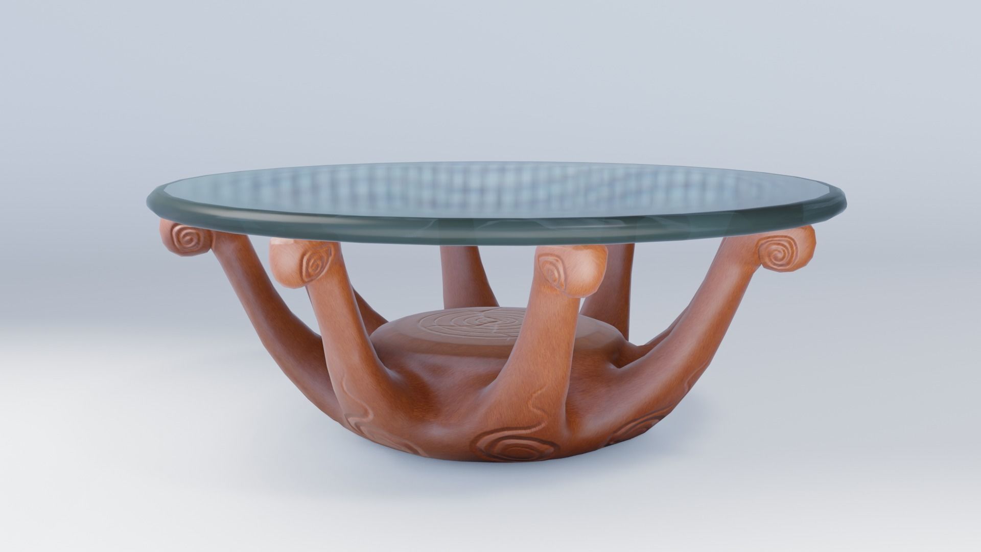 Coffee table collection low poly Low-poly 3D model_7