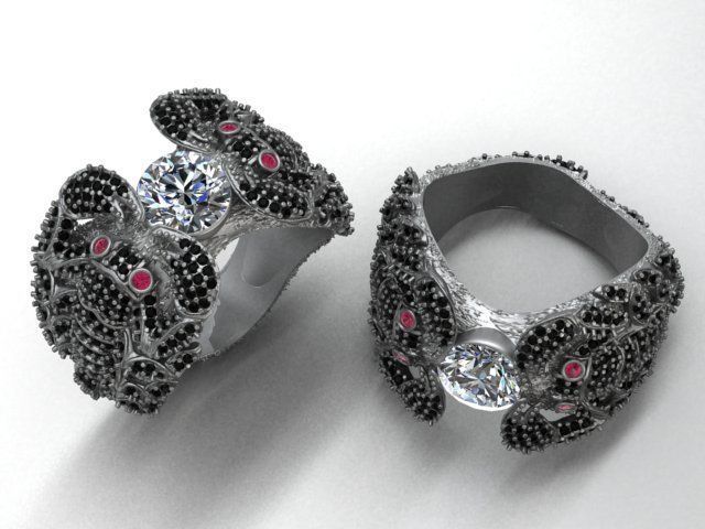 Scorpion ring 3D print model_7