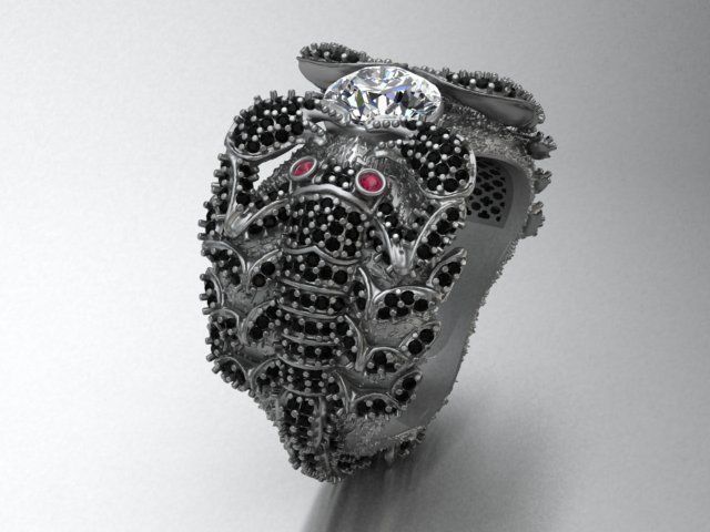 Scorpion ring 3D print model_8