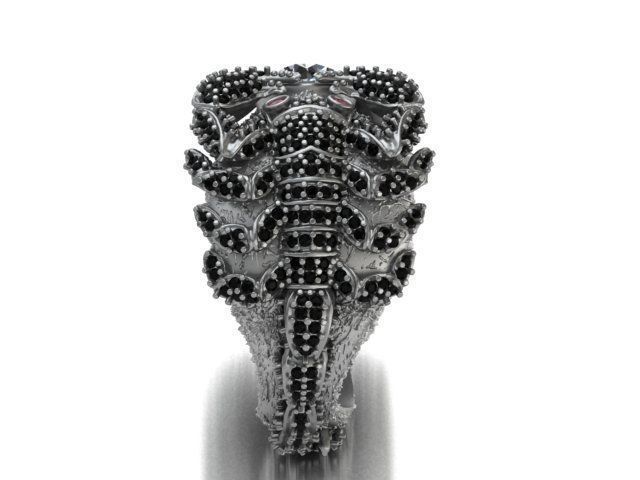 Scorpion ring 3D print model_9
