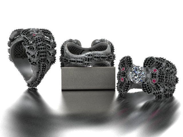 Scorpion ring 3D print model_4