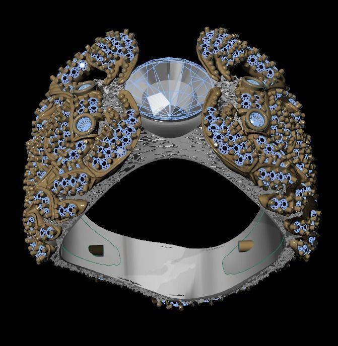 Scorpion ring 3D print model_19