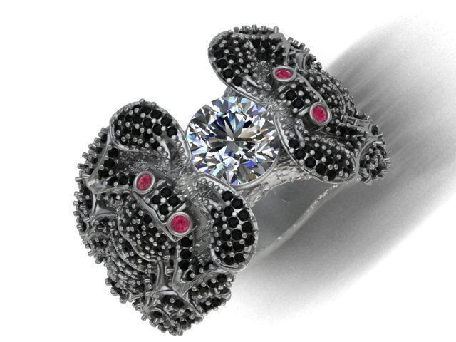 Scorpion ring 3D print model_10