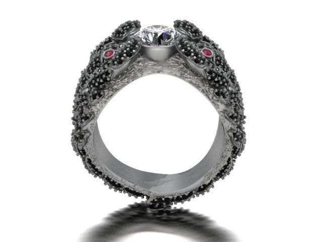 Scorpion ring 3D print model_12