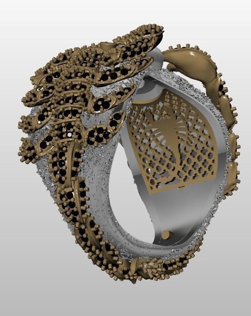 Scorpion ring 3D print model_16