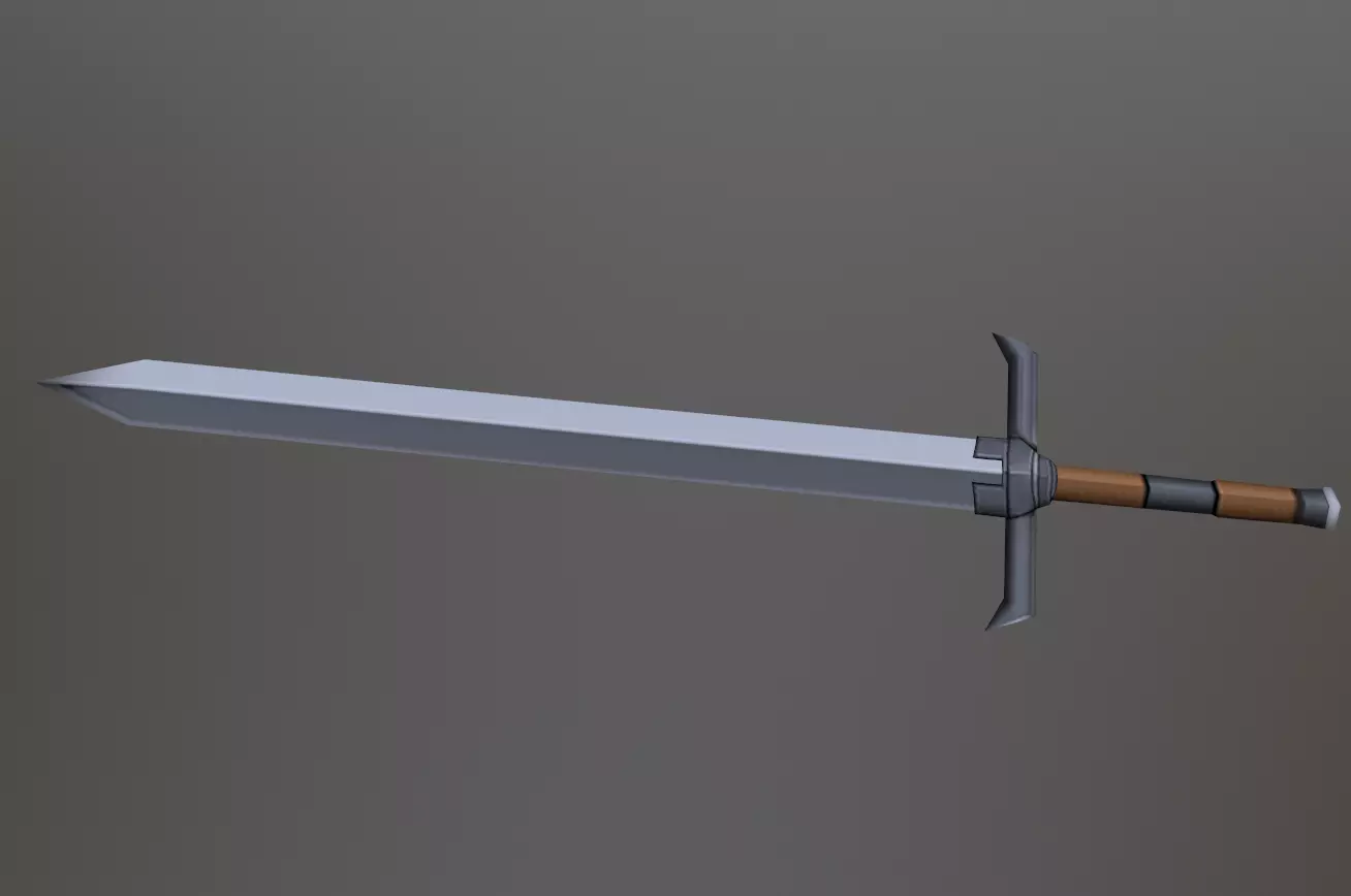 Sword low-poly Free low-poly 3D model_0