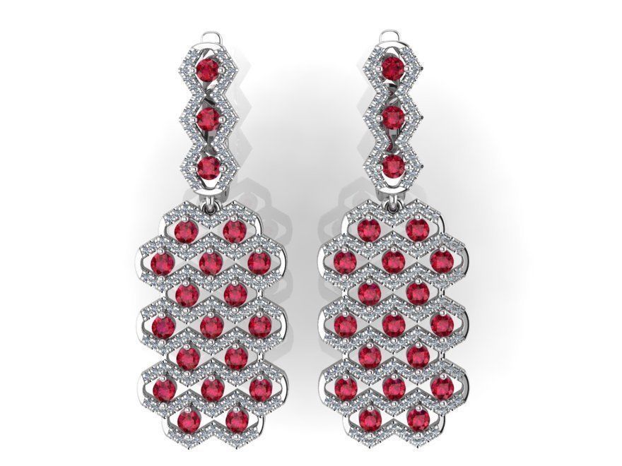 grape earring 0001 3D print model_1