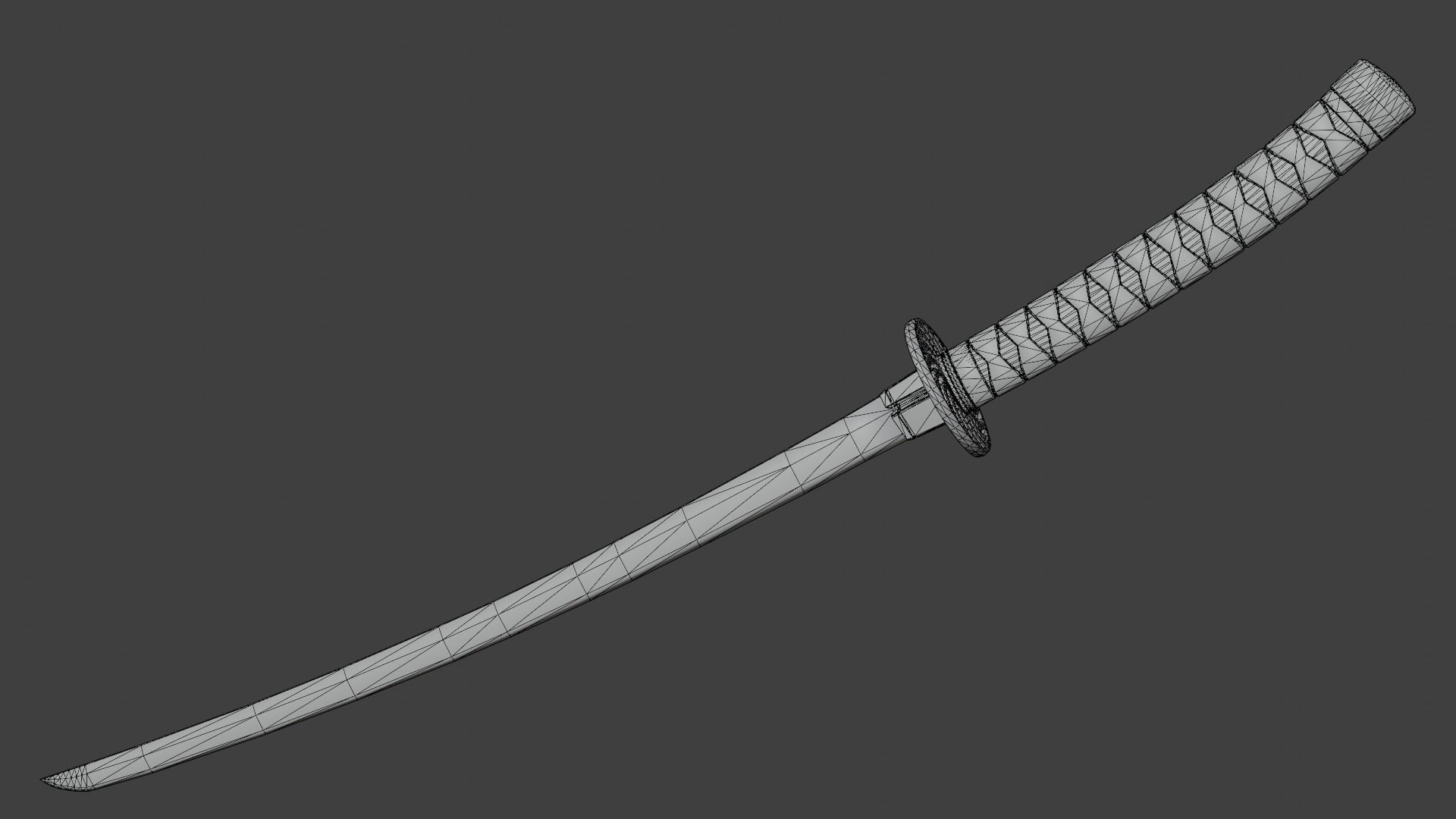 Stylized Katana Asset with five skins low poly game ready Low-poly 3D model_19