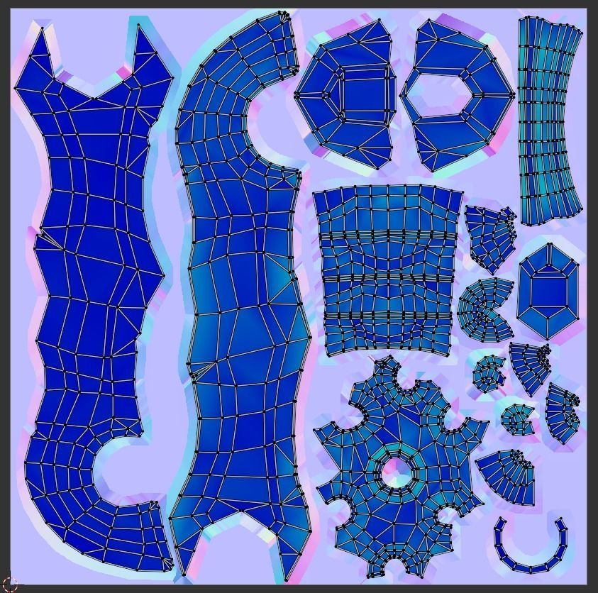 Stylized Crystal Sword with Oni bones PBR low-poly Low-poly 3D model_8