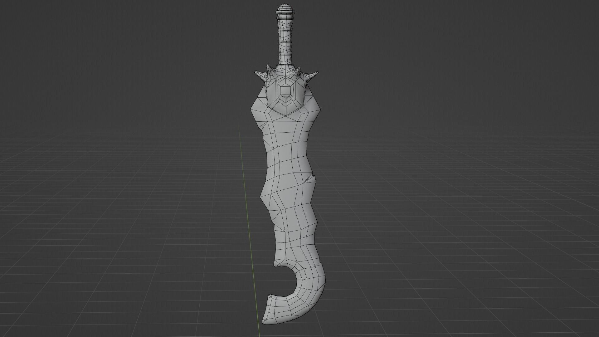 Stylized Crystal Sword with Oni bones PBR low-poly Low-poly 3D model_11