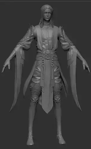male witch 3D model