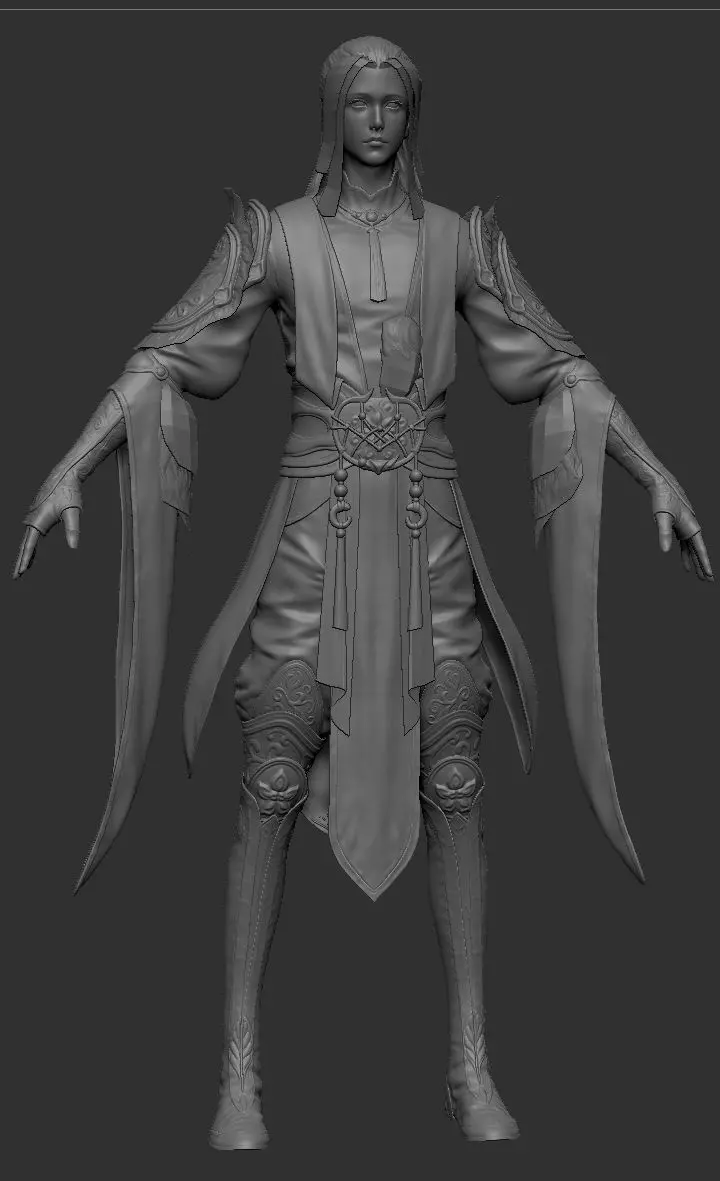 male witch 3D model_0