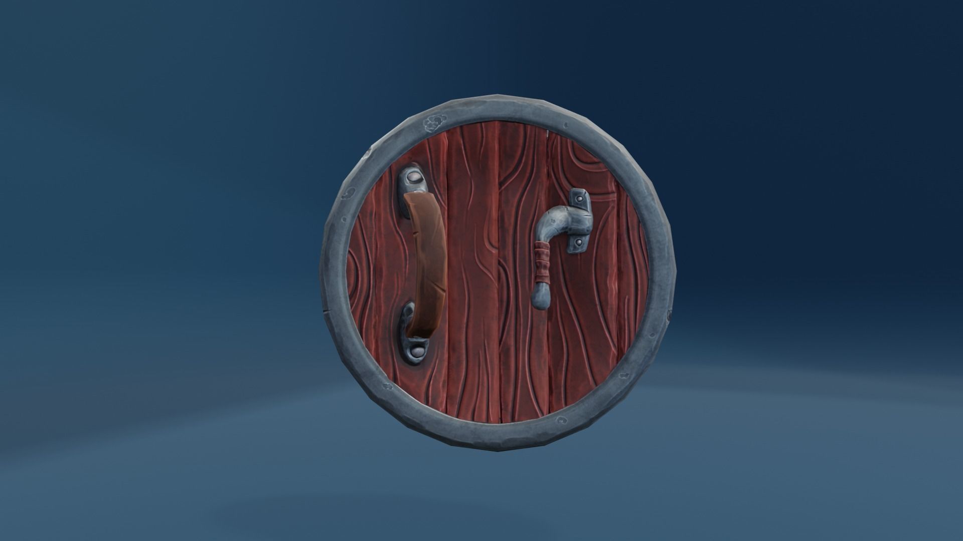 Stylized Shield low poly game ready Low-poly 3D model_8