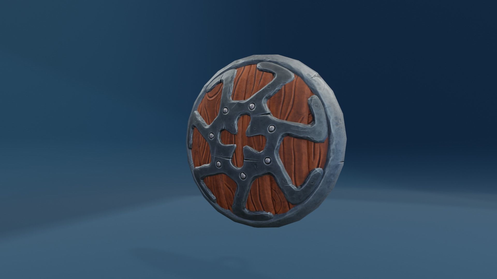 Stylized Shield low poly game ready Low-poly 3D model_2