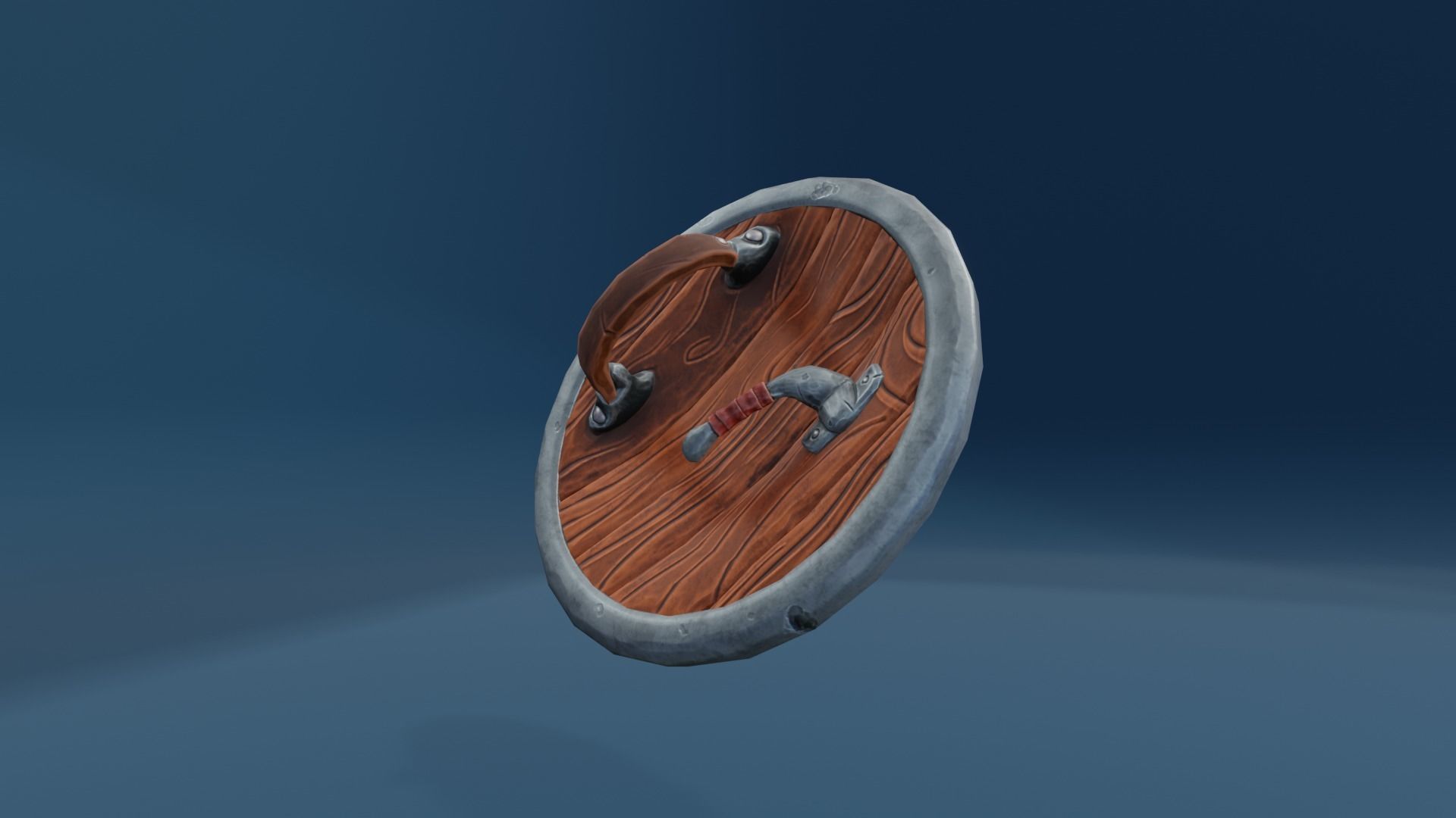 Stylized Shield low poly game ready Low-poly 3D model_4