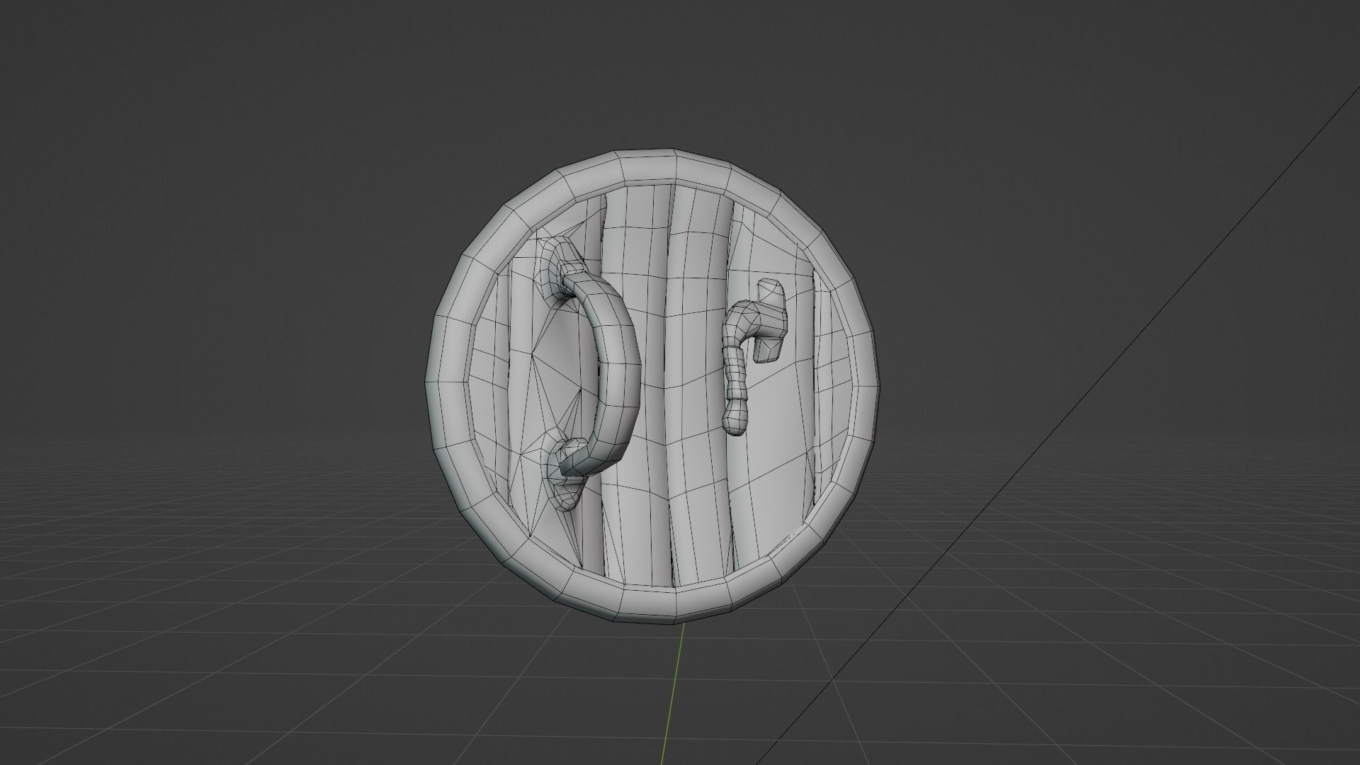 Stylized Shield low poly game ready Low-poly 3D model_6