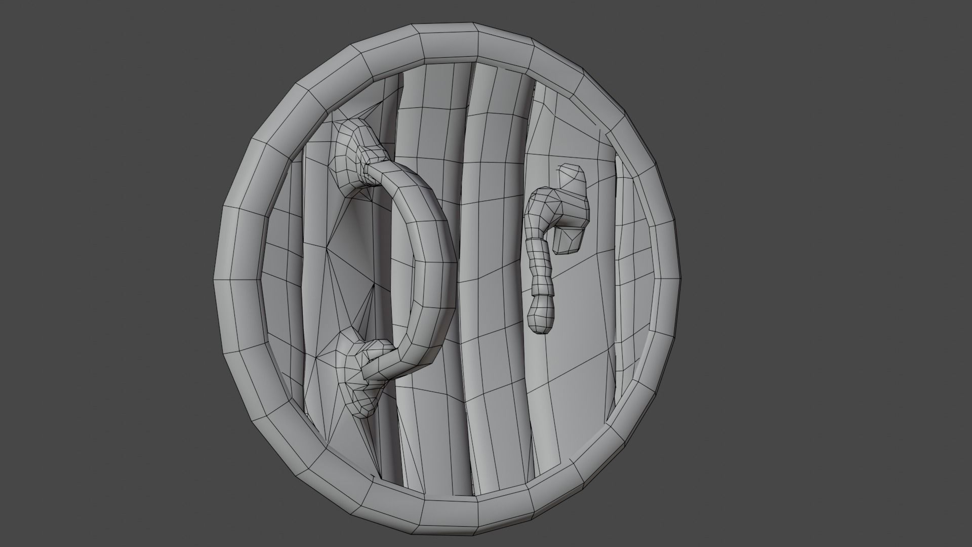 Stylized Shield low poly game ready Low-poly 3D model_10