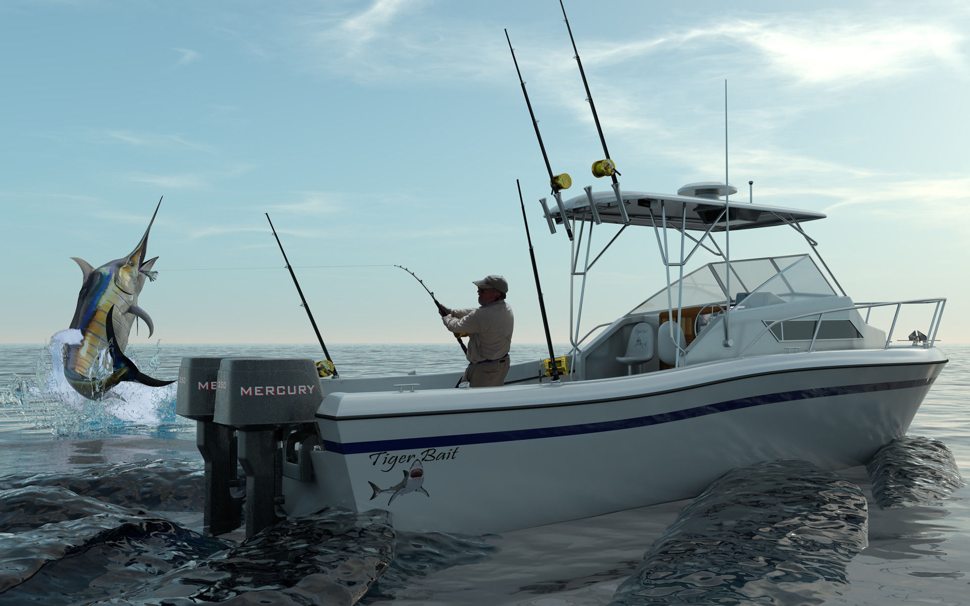 Shimano Fishing Rod and Reel Low-poly 3D model_12