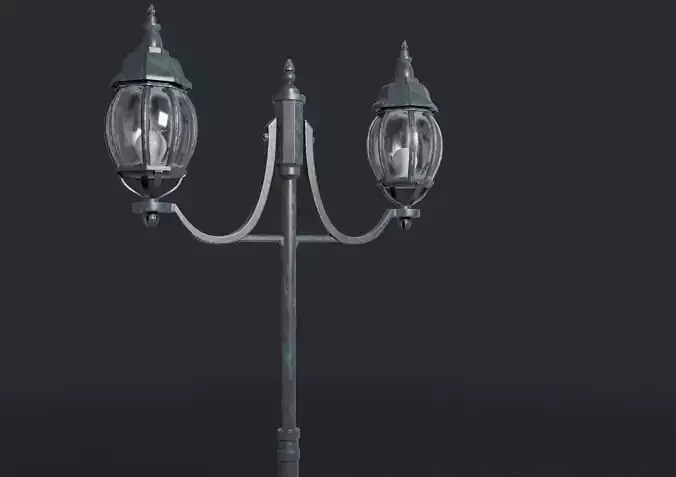 Rounded Street Lamp with double stand