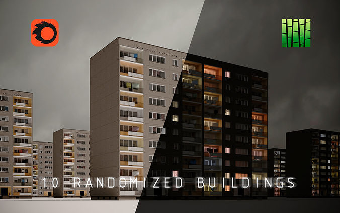 PRE-FABRICATED CONCRETE PANEL RESIDENTIAL BUILDINGS ASSET 3D model