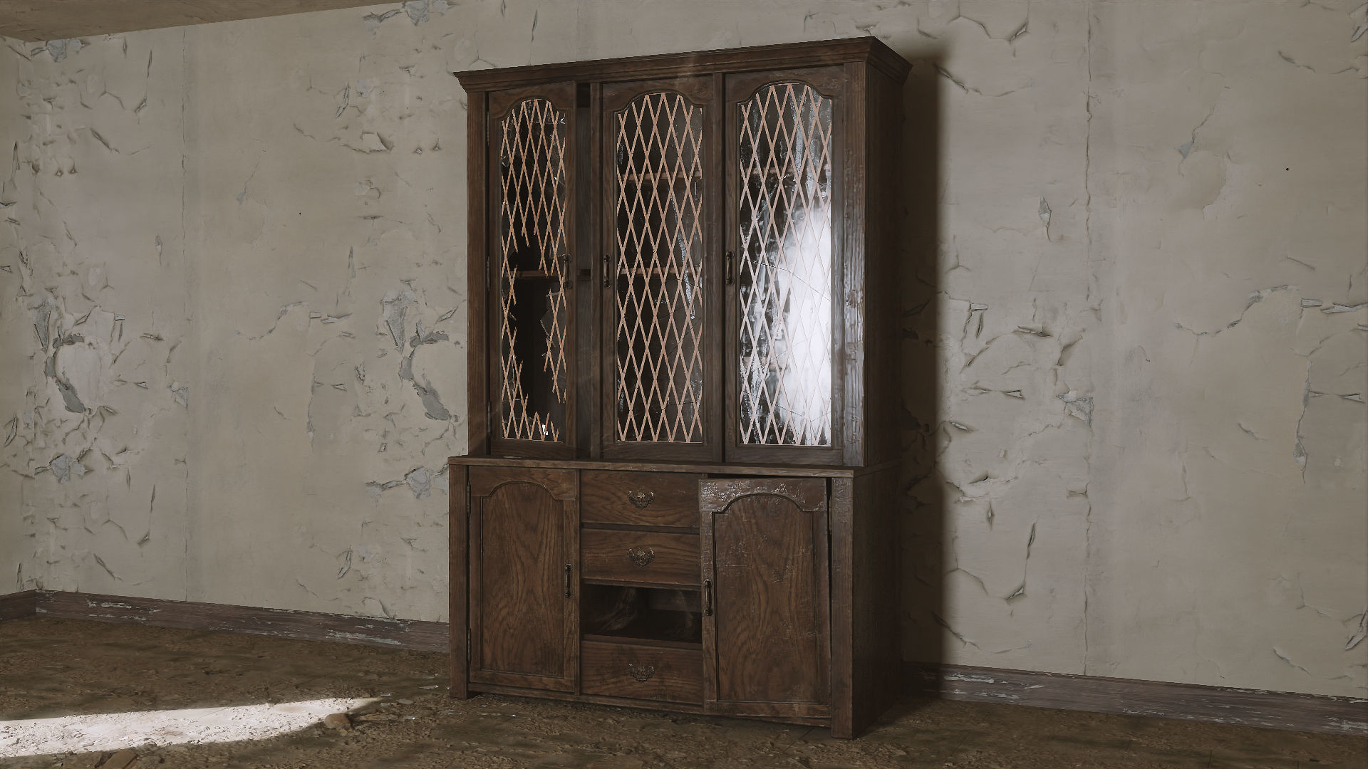 Old Hutch - New and Damaged Low-poly 3D model_3