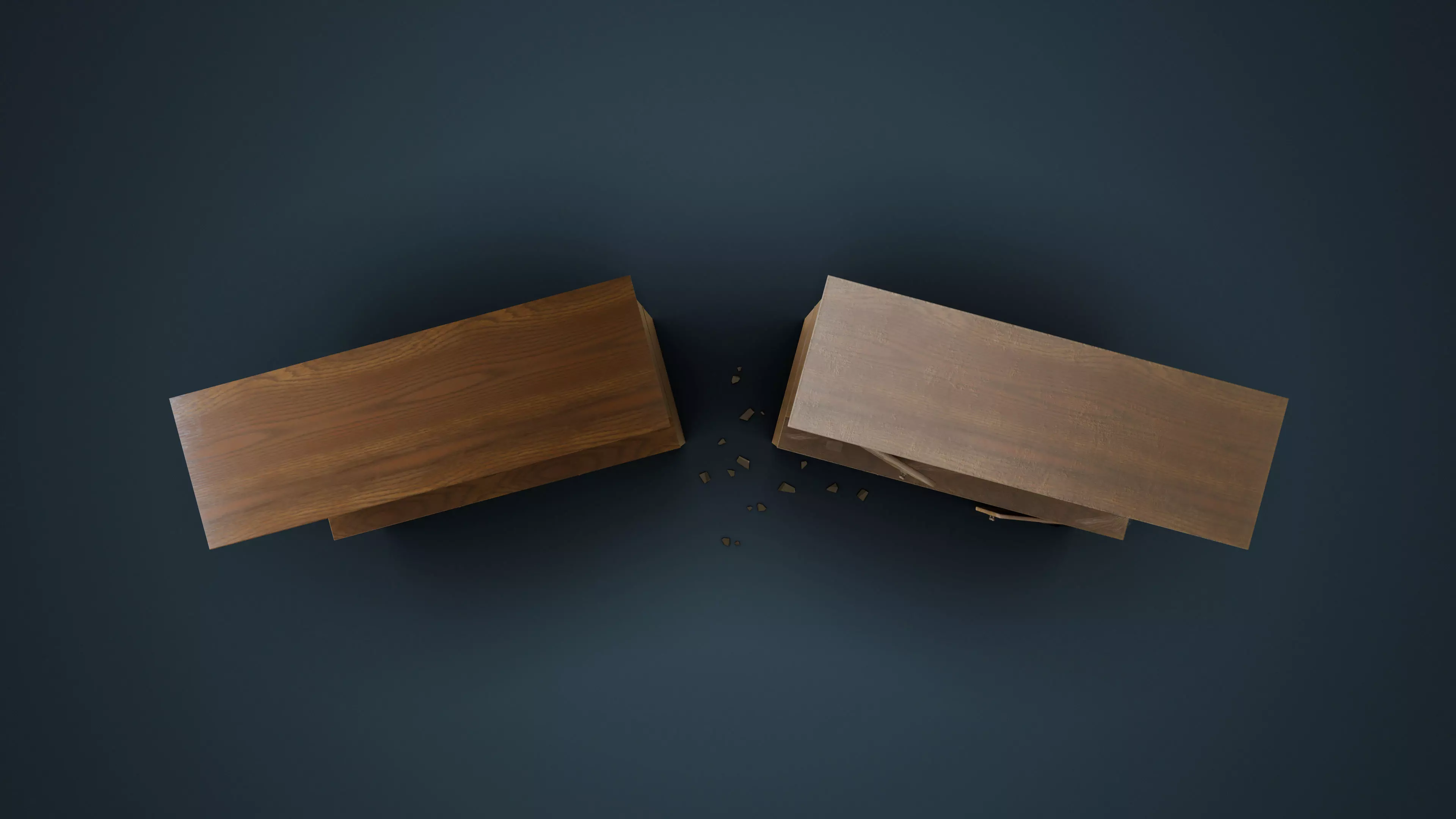 Old Hutch - New and Damaged Low-poly 3D model_12